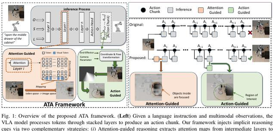 ATA attention-guided and action-guided inference framework